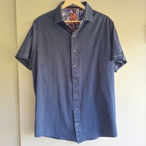 Au Noir Men's cotton Short Sleeve Shirt XL NAVY color 100% cotton